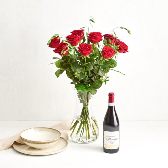 De røde roser med Villalta, Valpolicella Ripasso